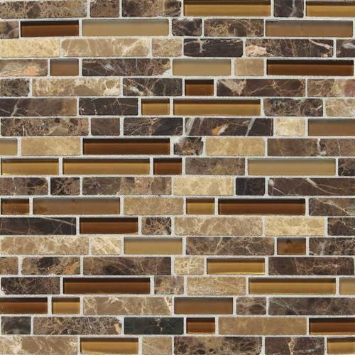 Stone Radiance™ in Butternut Emperador Random Mosaic Blend Natural Stone