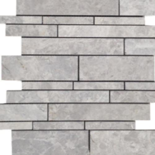 Nuvoloso in Brushed Random Linear Mosaic Natural Stone