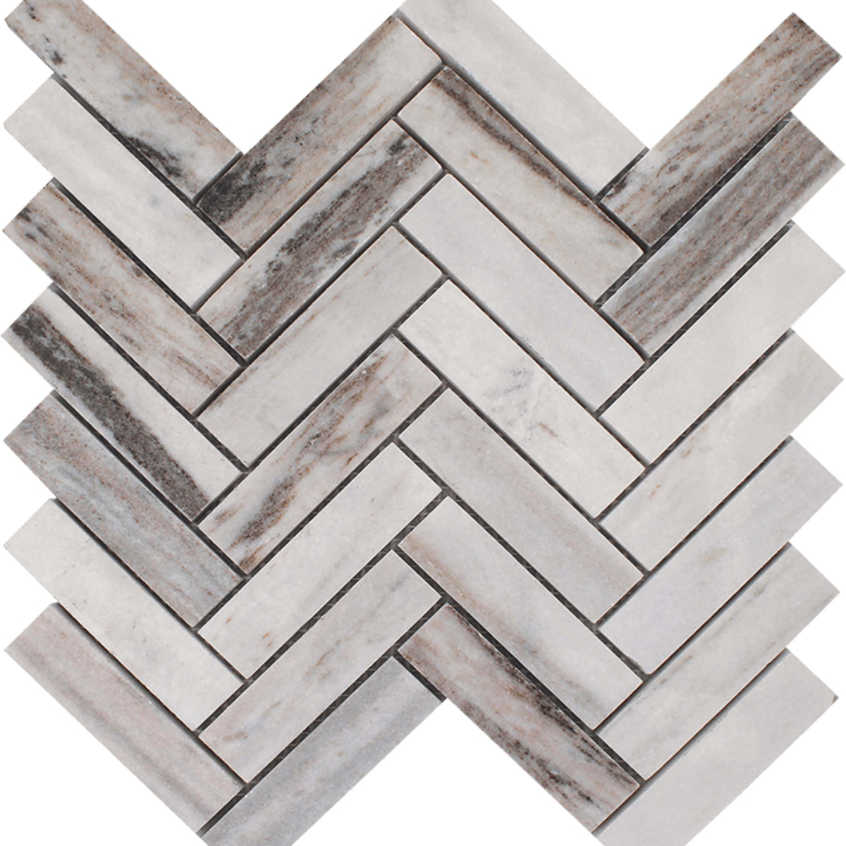 Skyline in Polised Herringbone Mosaic Natural Stone