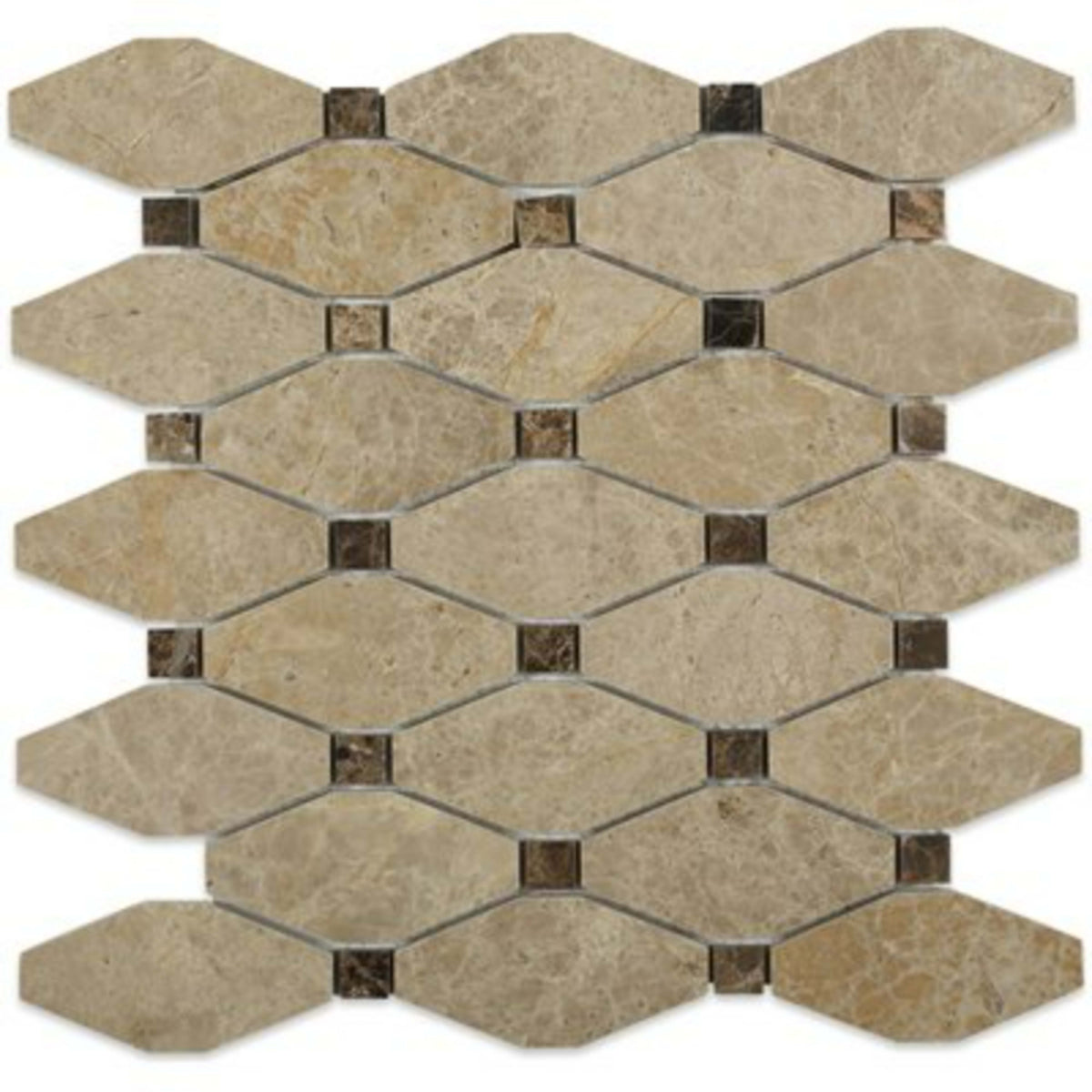 Stella in Light Emperador Dark Emperador Dot Natural Stone