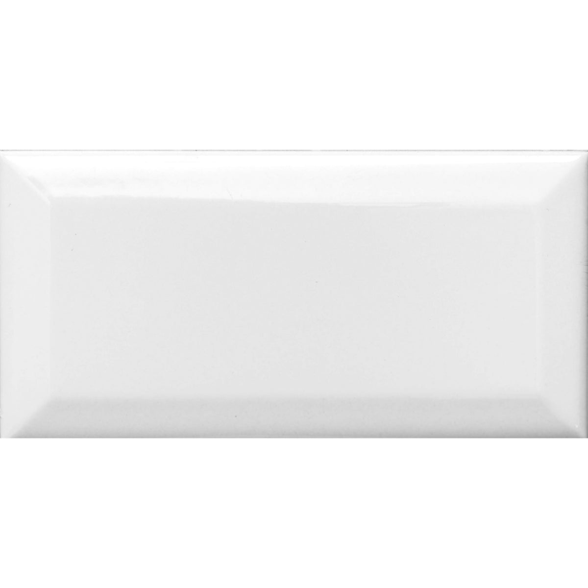 Simply Brilliant in White 3x6 Beveled Tile