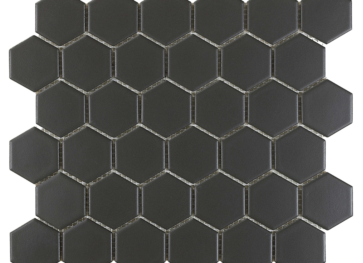 Urban Textures in Graphite 2" Hexagon