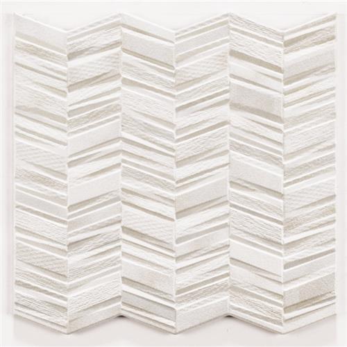 Chevron in White Tile
