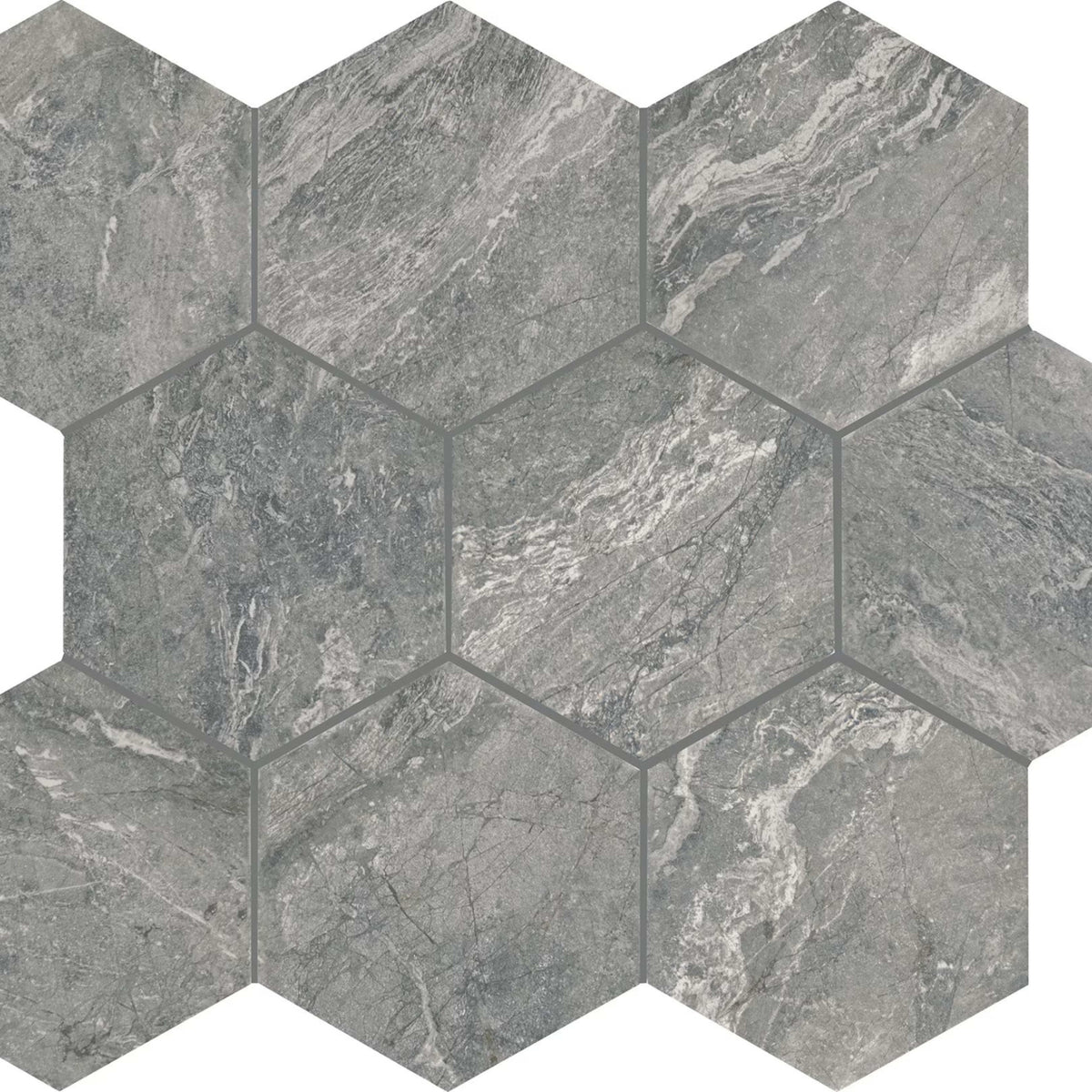 Perpetuo in Eternal Grey Hexagon 1.5 Tile