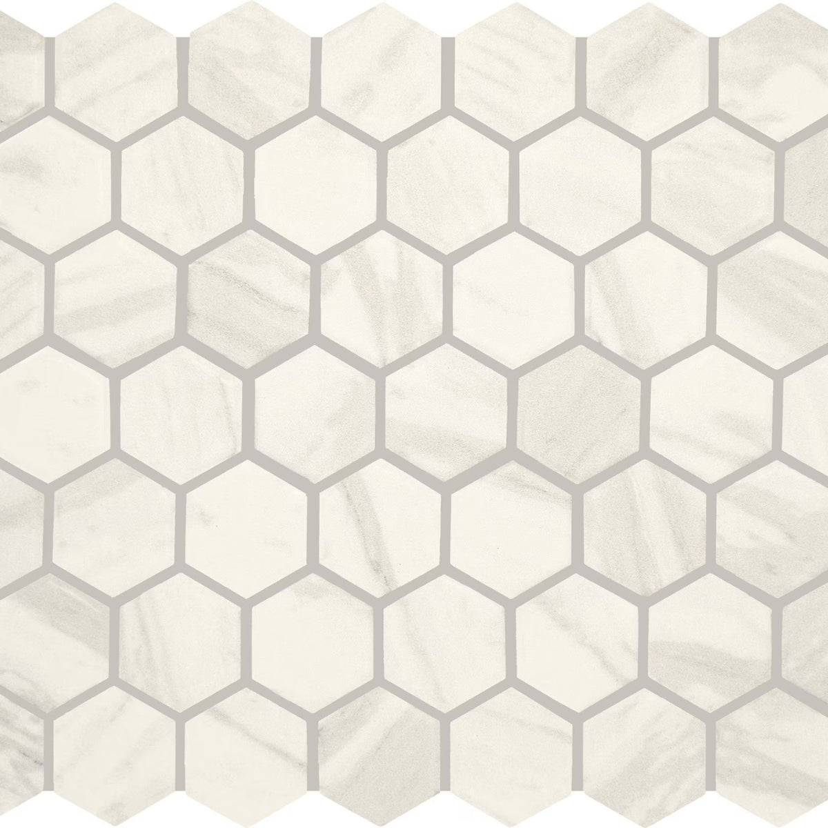 Perpetuo in Timeless White Hexagon 1.5 Tile