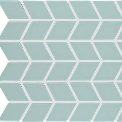 Color Wheel Retro in Spa Chevron Tile