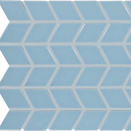 Color Wheel Retro in Waterfall Chevron Tile