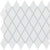 Color Wheel Retro in Arctic White Arabesque Tile