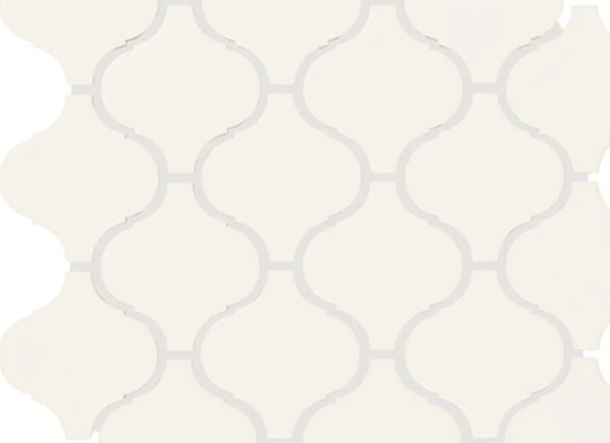 Color Wheel Retro in Matte Arctic White Arabesque