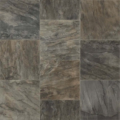 Cambridge in Greystone - Gold Vinyl Sheet Goods