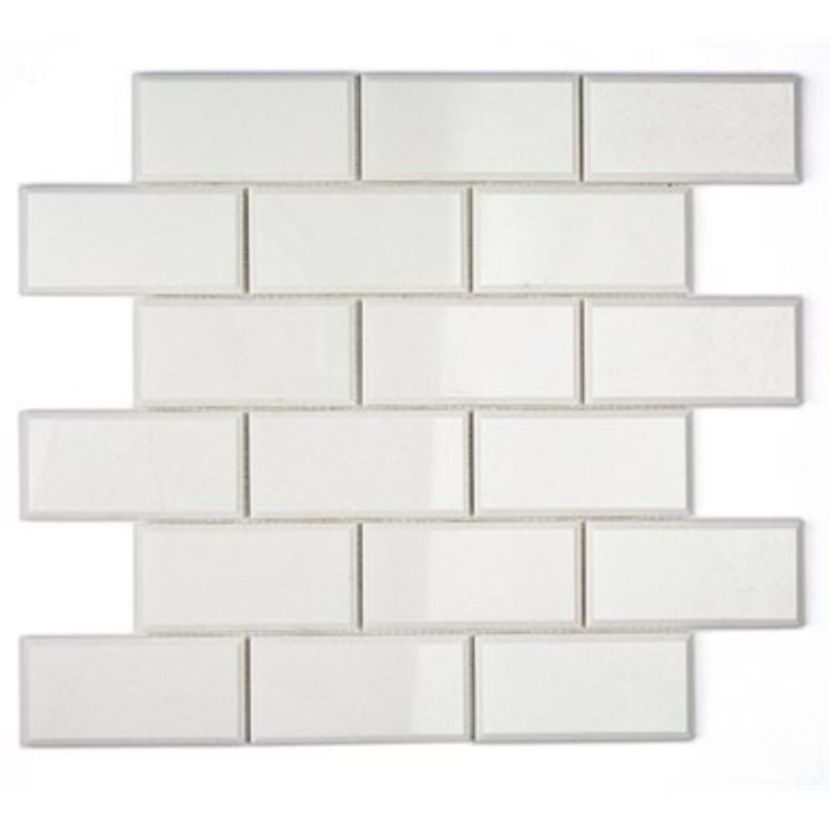 White Thassos in White Thassos 2x4 Beveled Brick Natural Stone