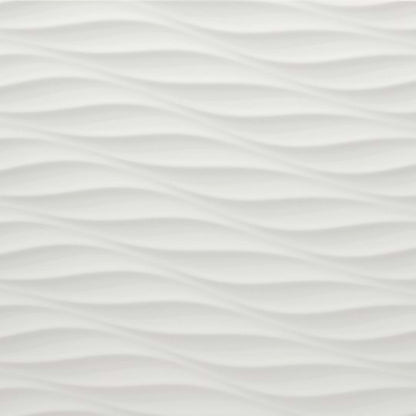 3D in White Ribbon Tile