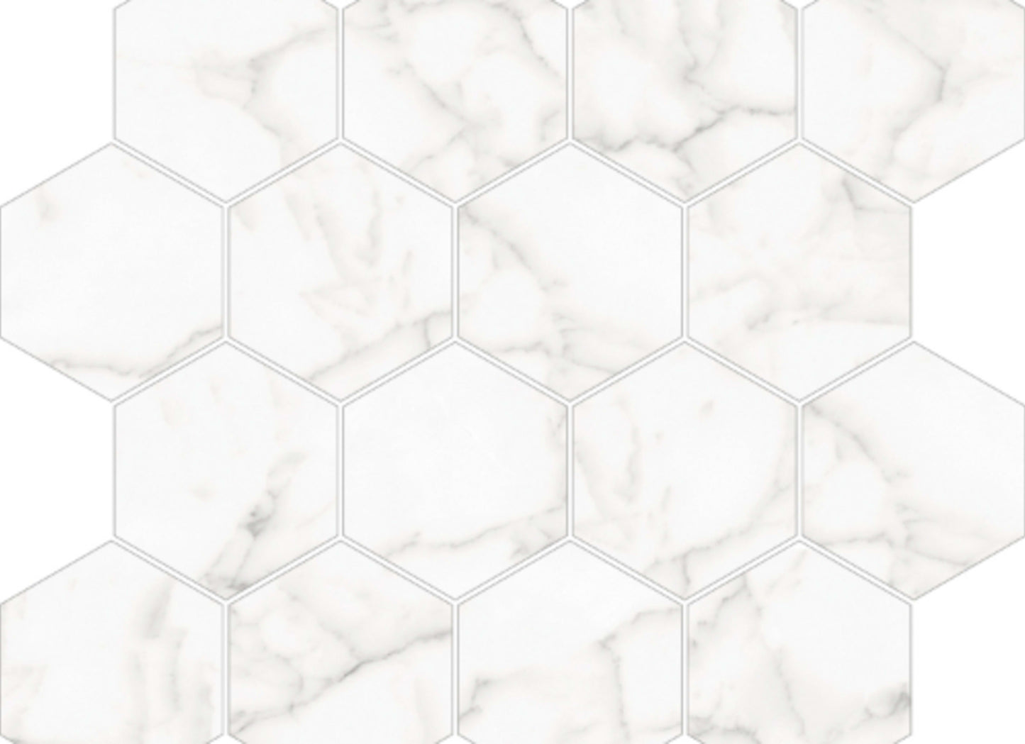 Mosaic Core - Hexagon in White