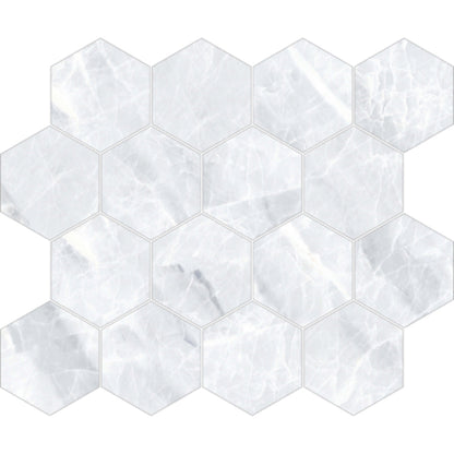 Mosaic Nambia - Hexagon in White Tile