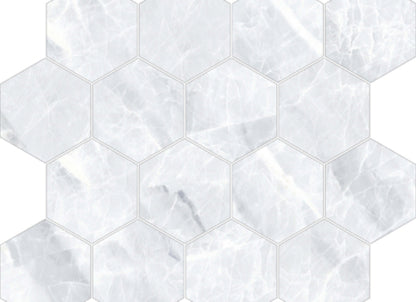 Mosaic Nambia - Hexagon in White