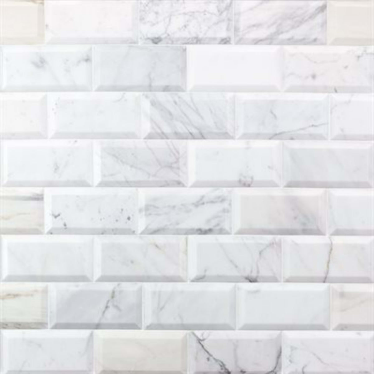 Calacatta in Calacatta 3x6 Beveled Natural Stone