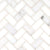 5/8" Herringbone Border Blend Mosaic in Neko Glass Tile