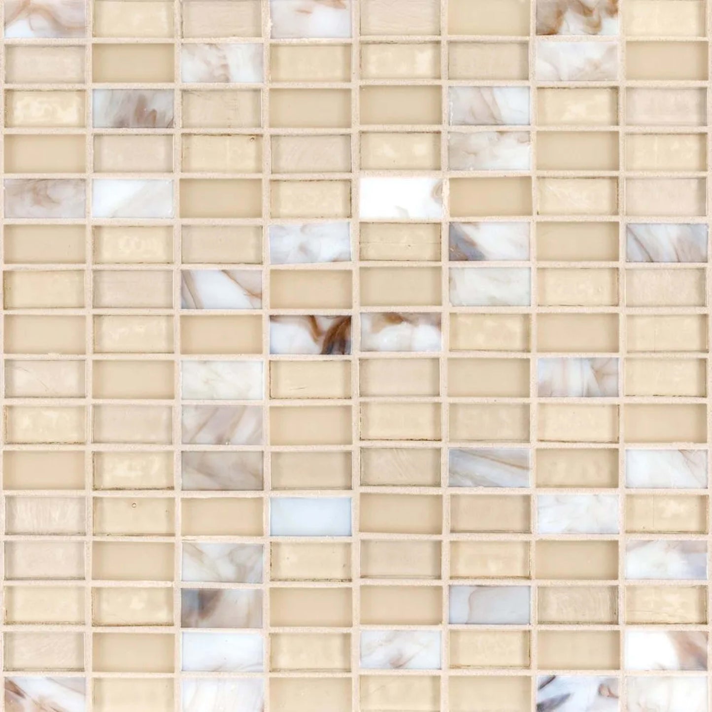 5/8" Stack Brick Blend Mosaic in Venice Glass Tile