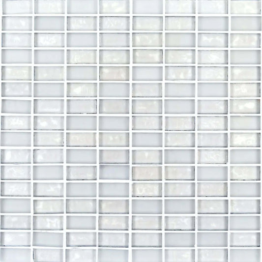 5/8" Stack Brick Mosaic in Auckland Glass Tile