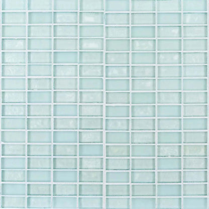 5/8" Stack Brick Mosaic in Mo'Orea Glass Tile
