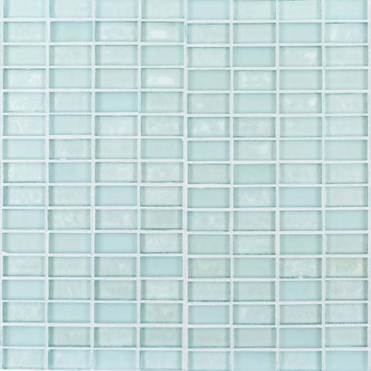 5/8" Stack Brick Mosaic in Mo'Orea Glass Tile
