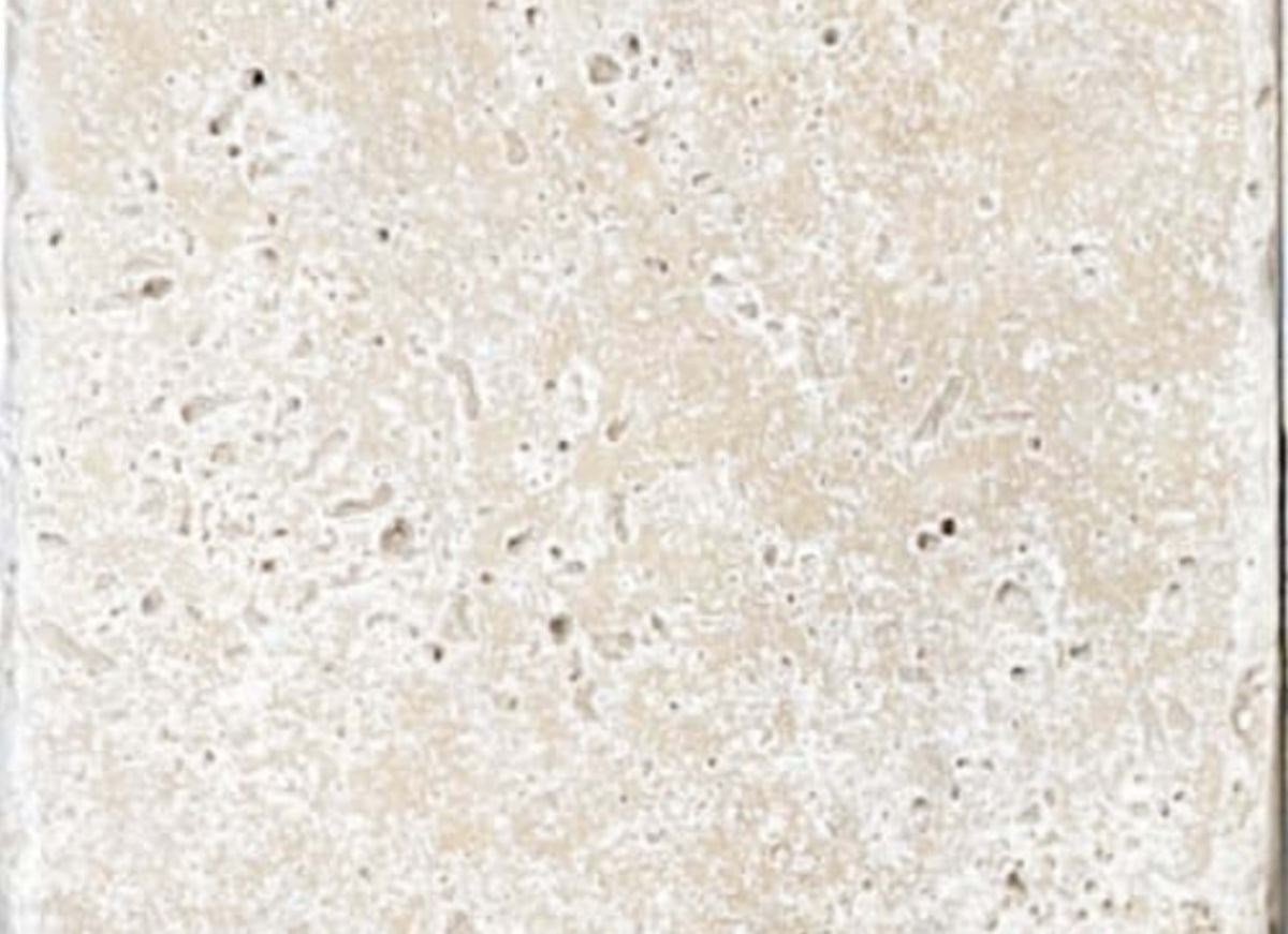 Ivory Travertine in Tumbled 4x4