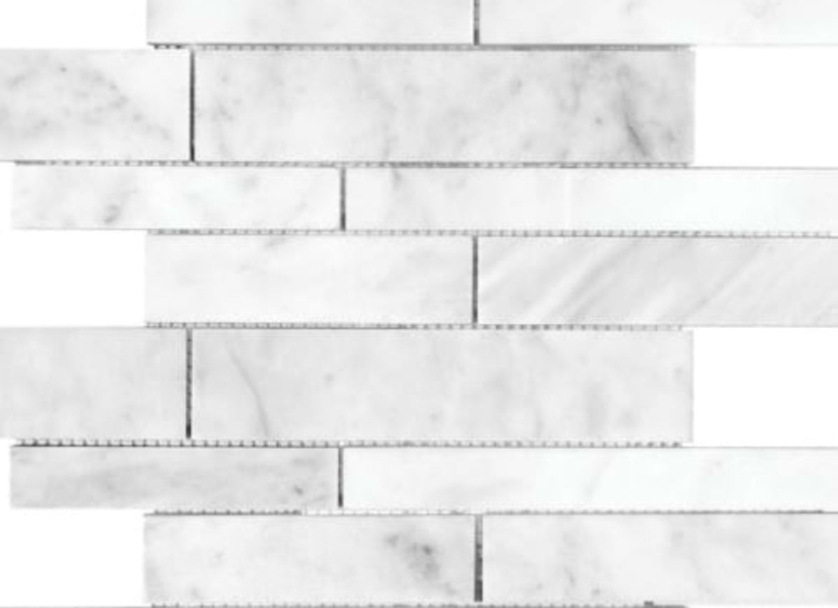 Bianco Venatino in Random Strip Honed