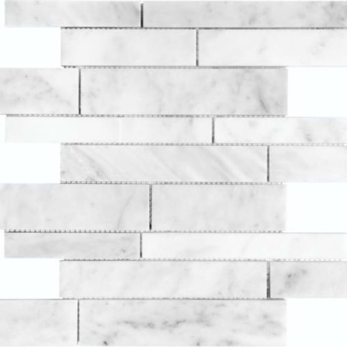 Bianco Venatino in Random Strip Polished Natural Stone
