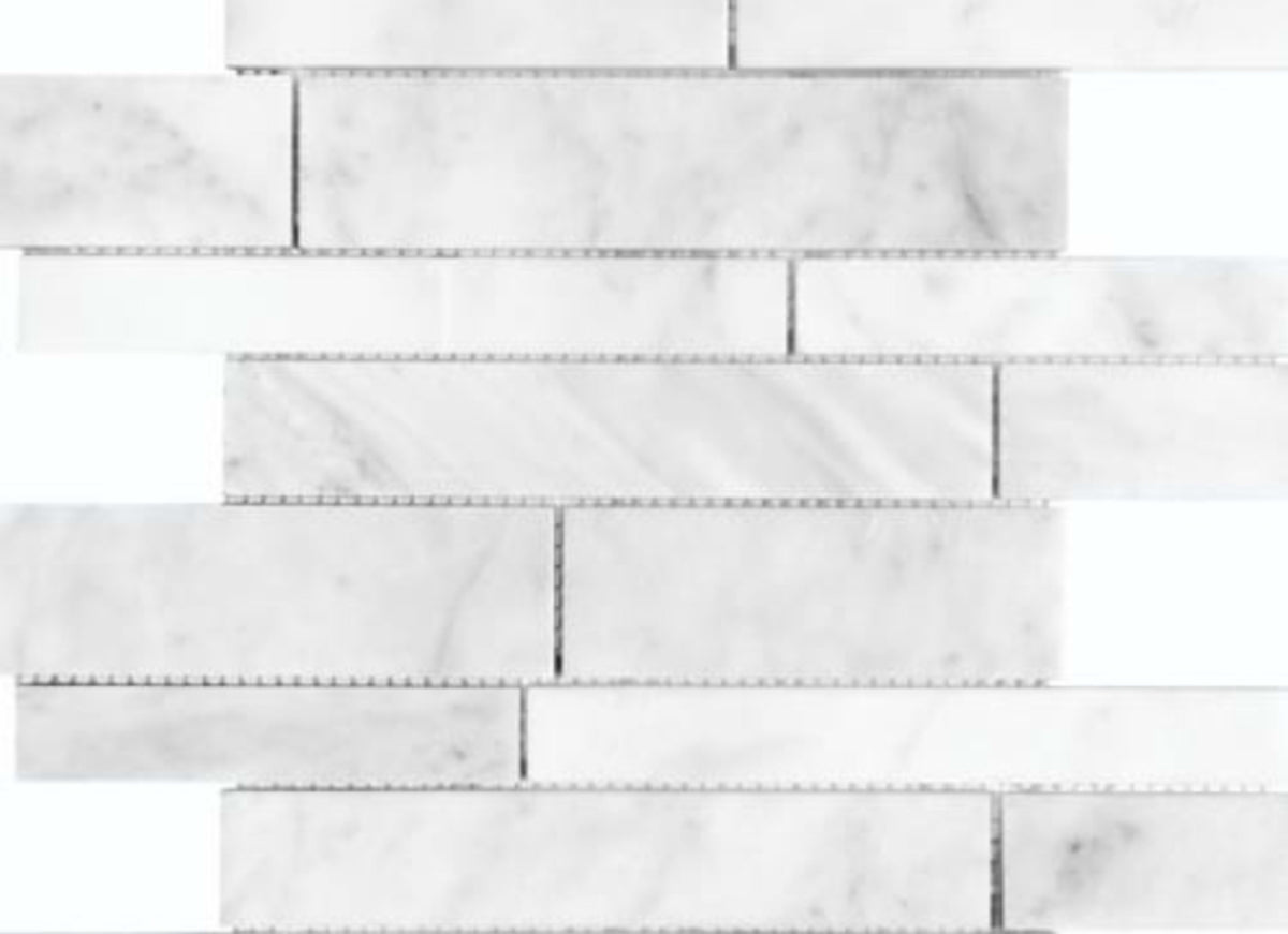 Bianco Venatino in Random Strip Polished