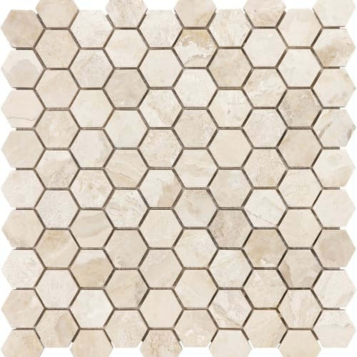Impero Reale in 1.25 In Hexagon Polished Natural Stone