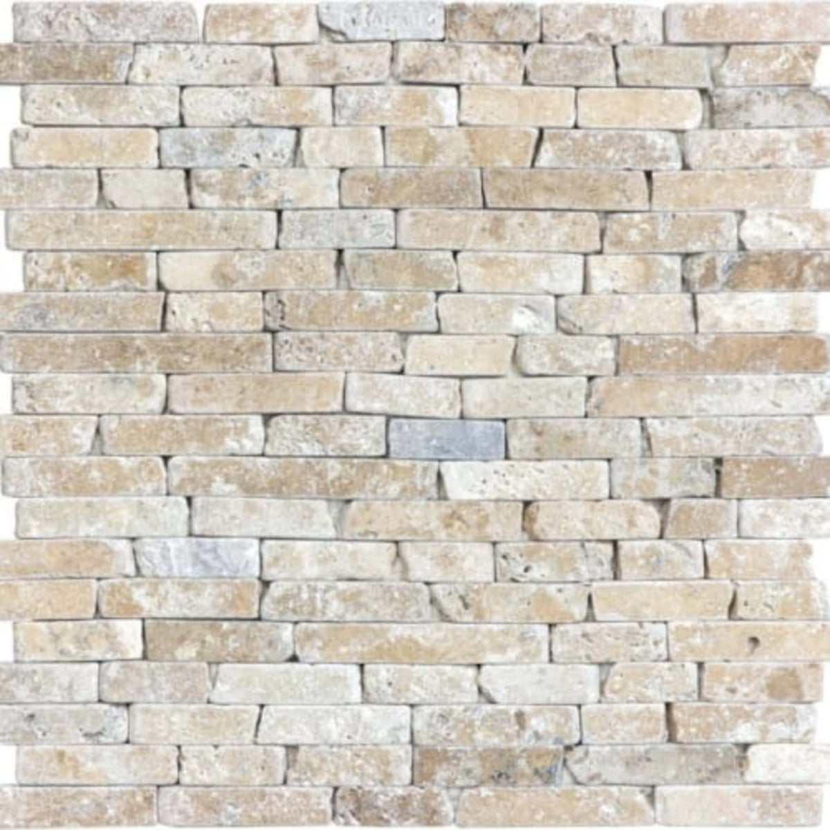 Picasso in 5/8 In Random Strip Tumbled Mosaics Natural Stone