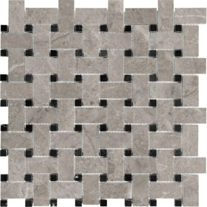 Ritz Gray in Basketweave Honed Natural Stone