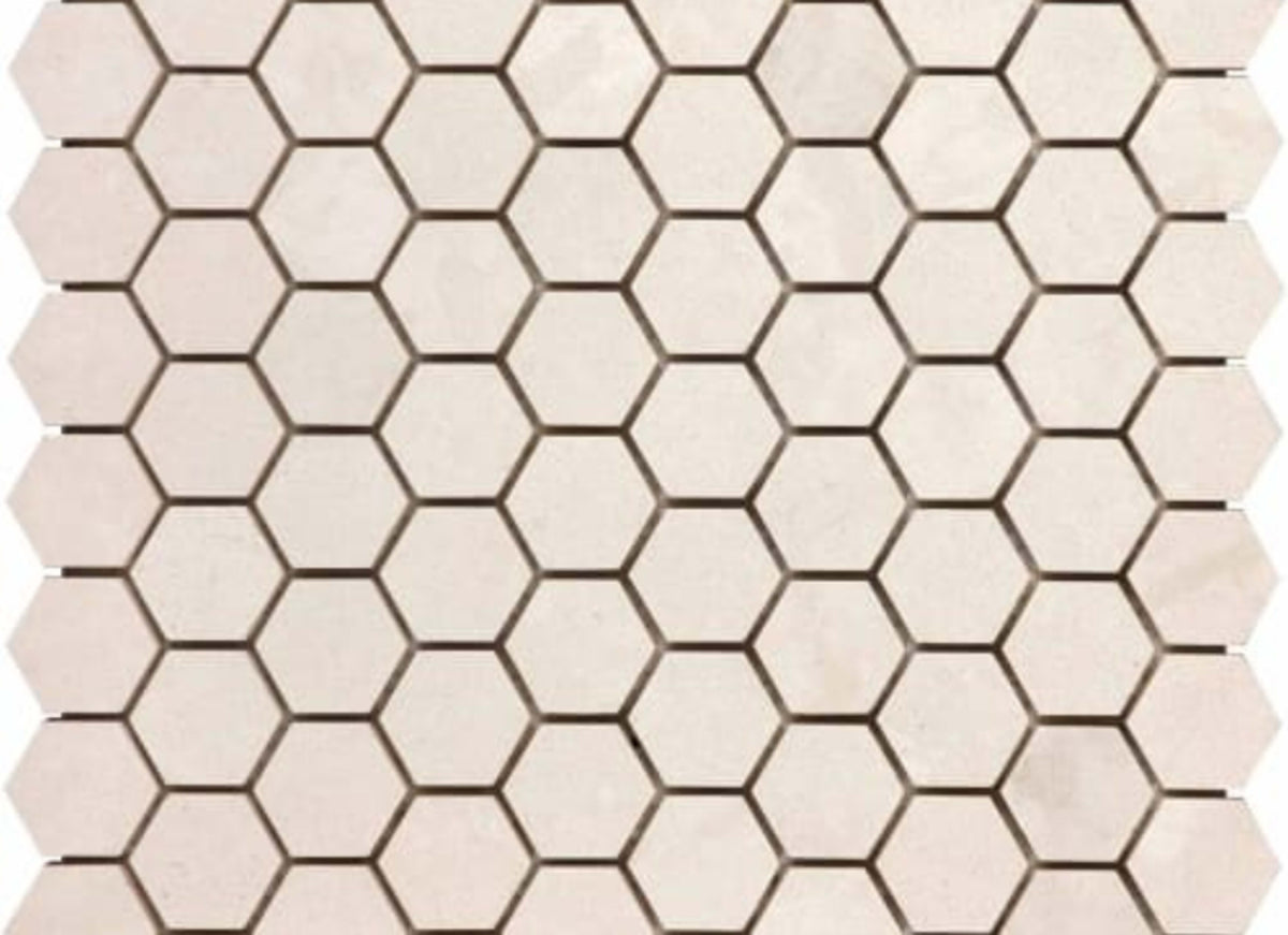 Serene Ivory in 1.25x1.25 In Hexagon Polished
