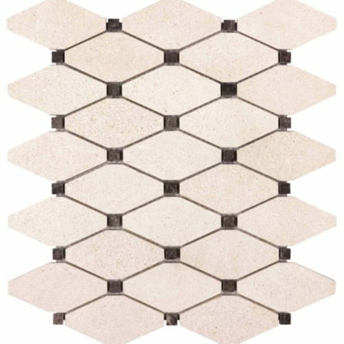 Serene Ivory in Clipped Diamond Honed Natural Stone