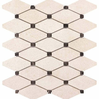 Serene Ivory in Clipped Diamond Honed Natural Stone