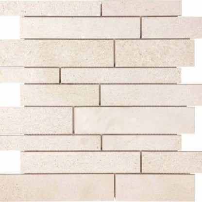 Serene Ivory in Random Strip Honed Natural Stone