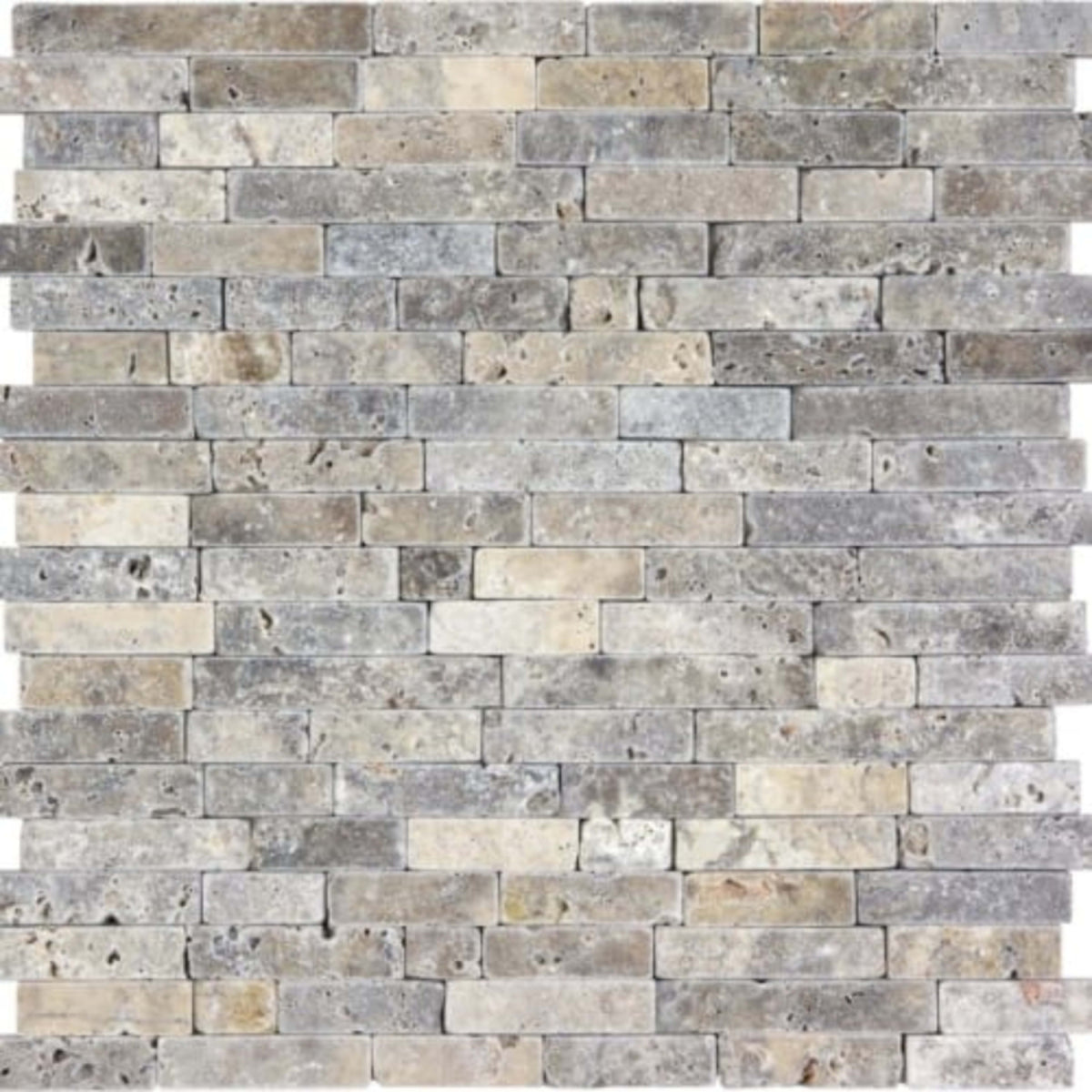 Silver Ash in Random Strip Tumbled Natural Stone
