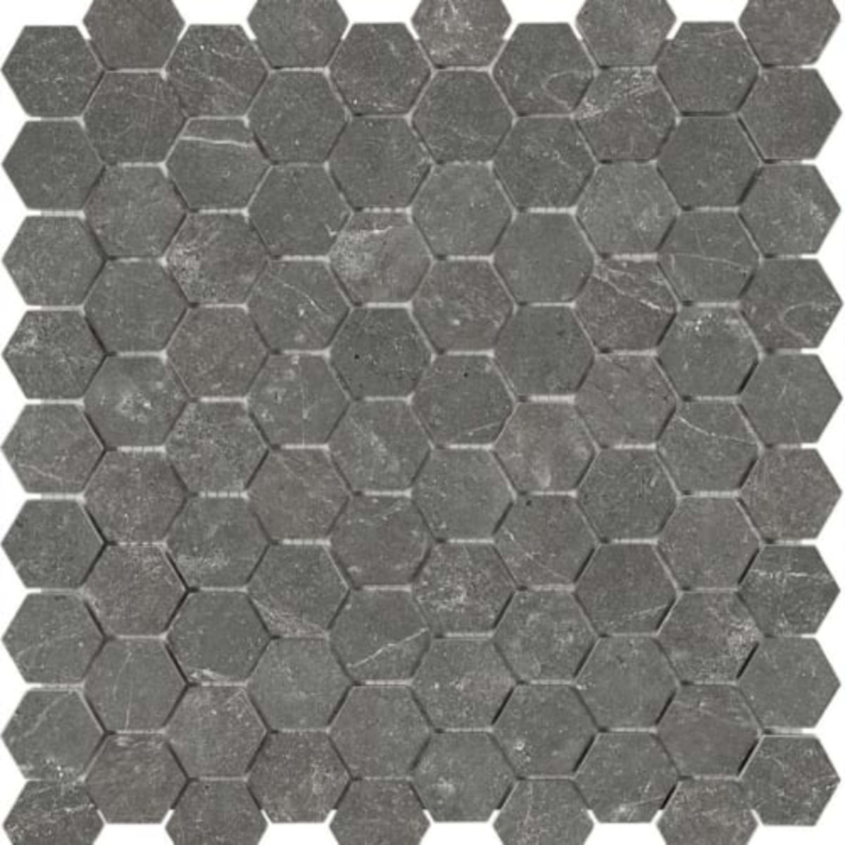Stark Carbon in 1.25x1.25 Hexagon Polished Mosaics Natural Stone