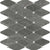 Stark Carbon in Clipped Diamond Polished Mosaics Natural Stone