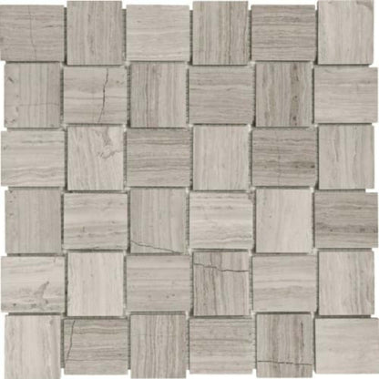 Strada Mist in 2x2 In Basketweave Polished Mosaics Natural Stone