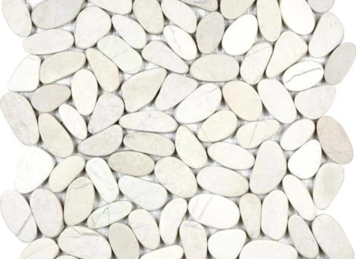 Zen in Serenity Ivory Flat Pebbles
