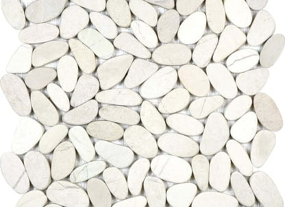 Zen in Serenity Ivory Flat Pebbles