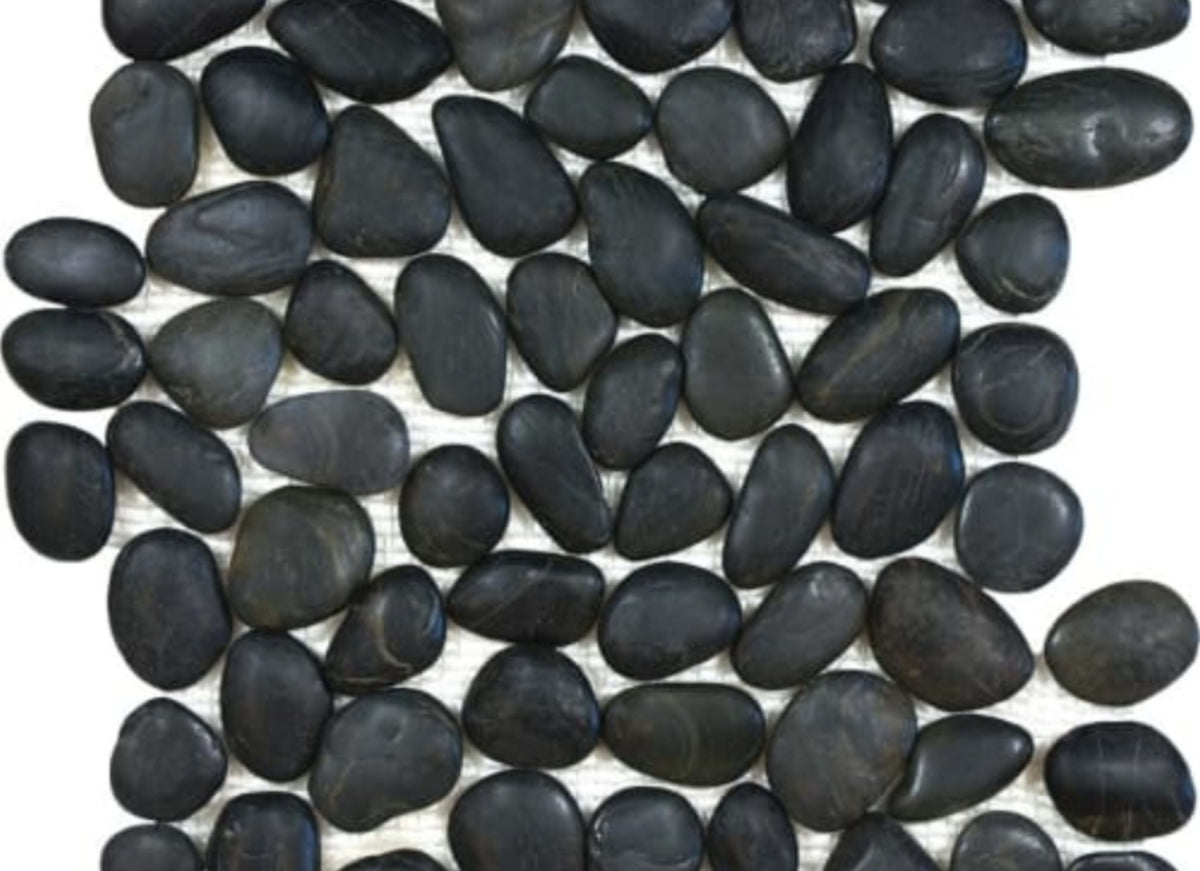 Zen in Tahitian Black Natural Pebbles