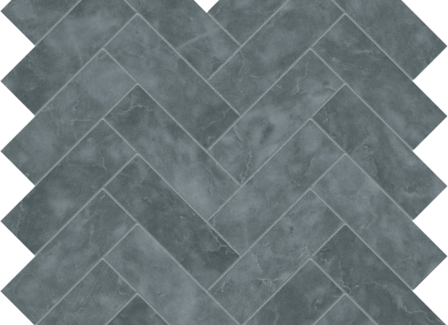 Aqua Intenso in Herringbone Mosaic Brushed