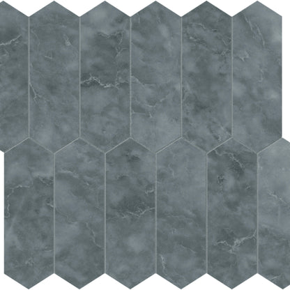 Aqua Intenso in Picket Mosaic Brushed Natural Stone