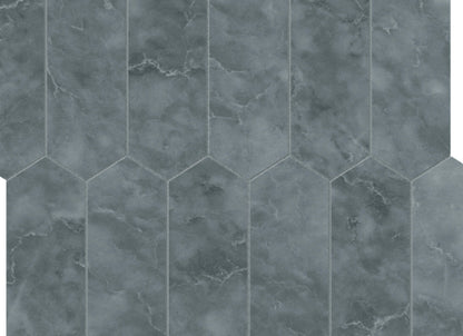 Aqua Intenso in Picket Mosaic Brushed