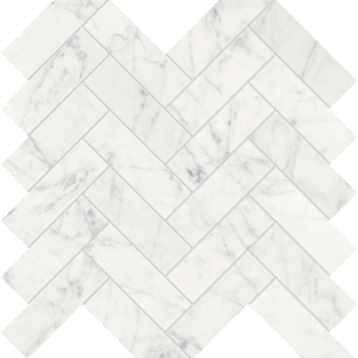 Eterna Bianco in Herringbone Mosaic Honed Natural Stone