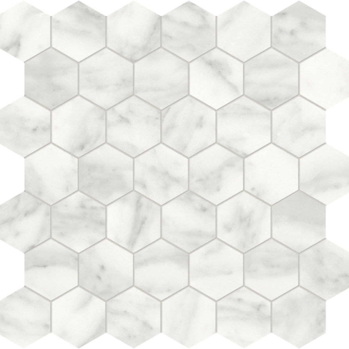 Cromo Bianco in Hexagon Mosaic Honed Natural Stone