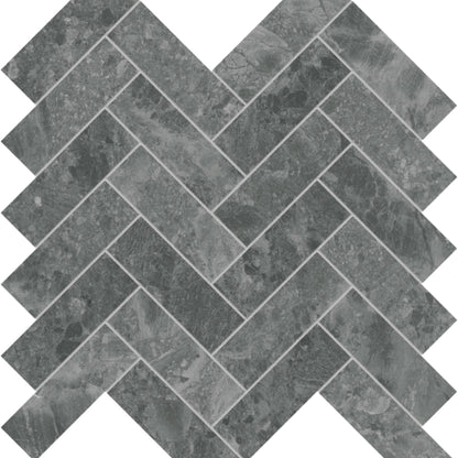 Gemma Mystique in Herringbone Mosaic Brushed Natural Stone