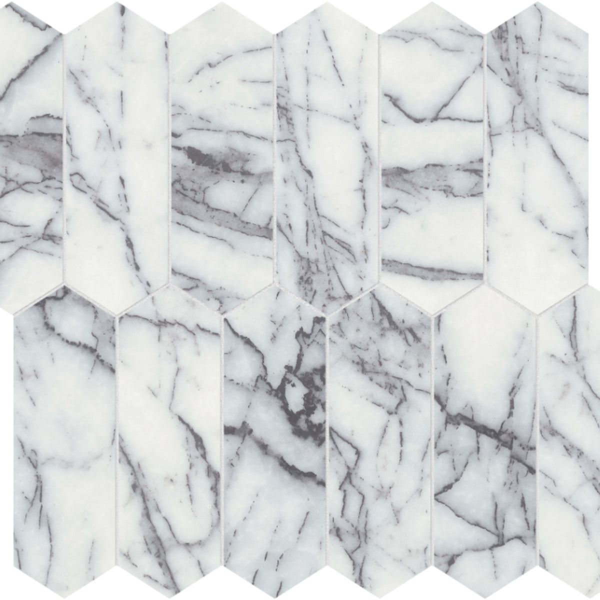 Lilac Volta in Picket Mosaic Honed Natural Stone